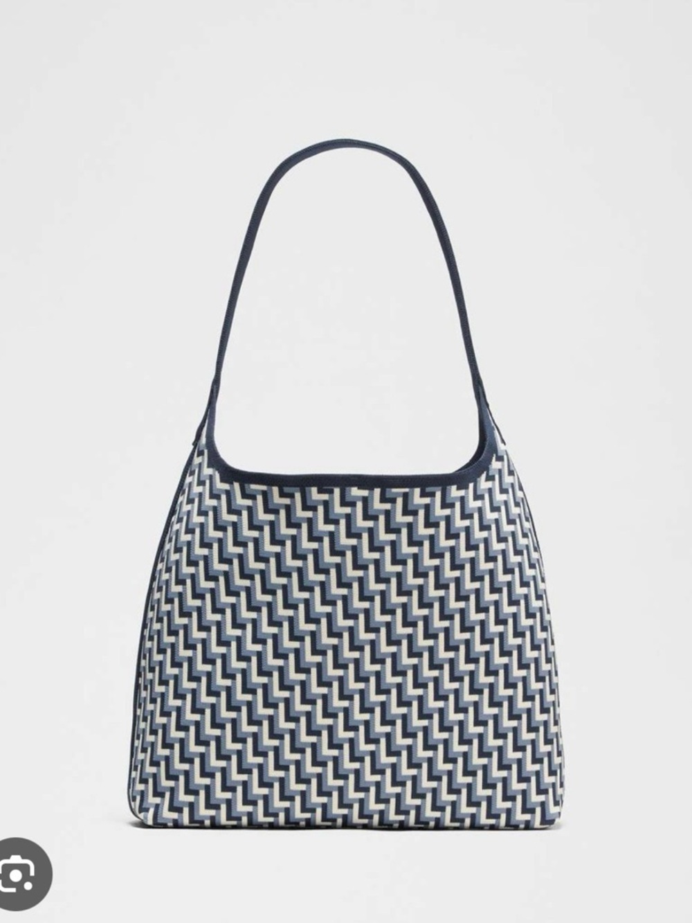 lululemon athletica Navy and White Geometric Shoulder Bag